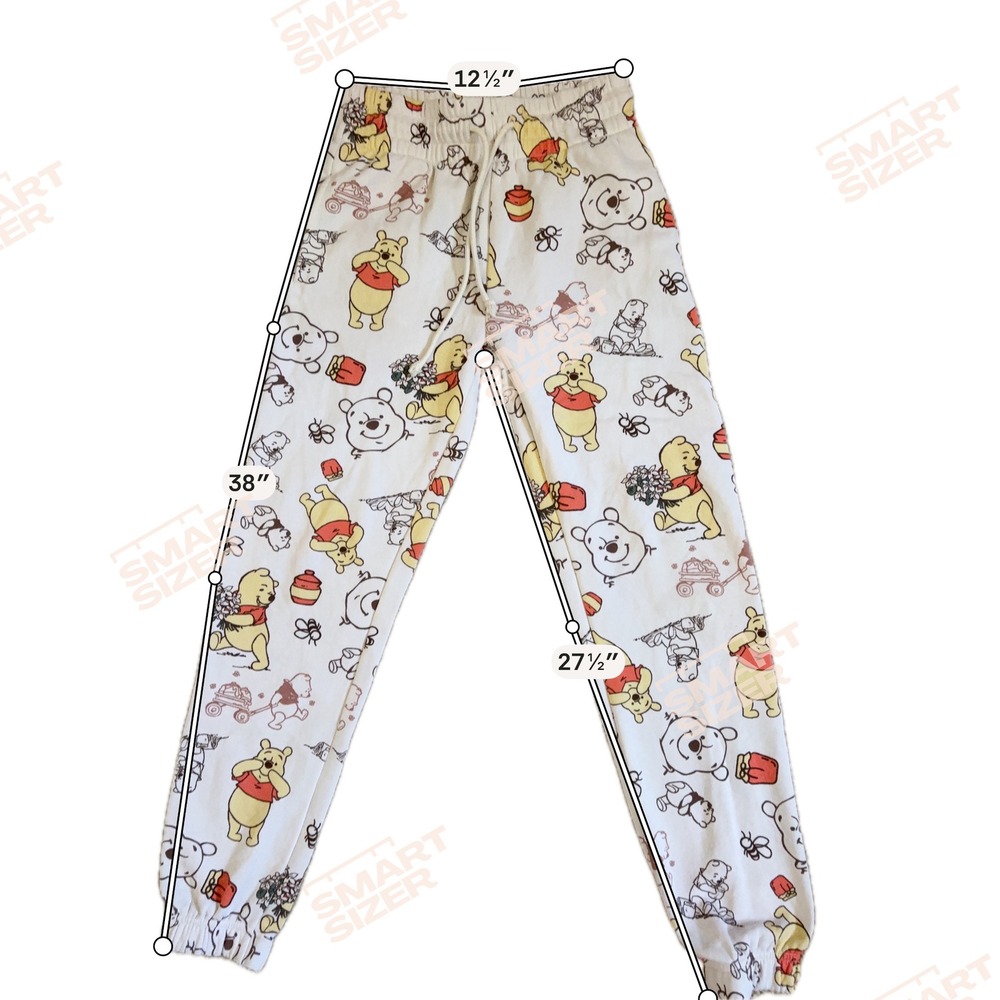 Disney Winnie the Pooh All Over Print Jogger Sweatpants White XXS LJ32503LB